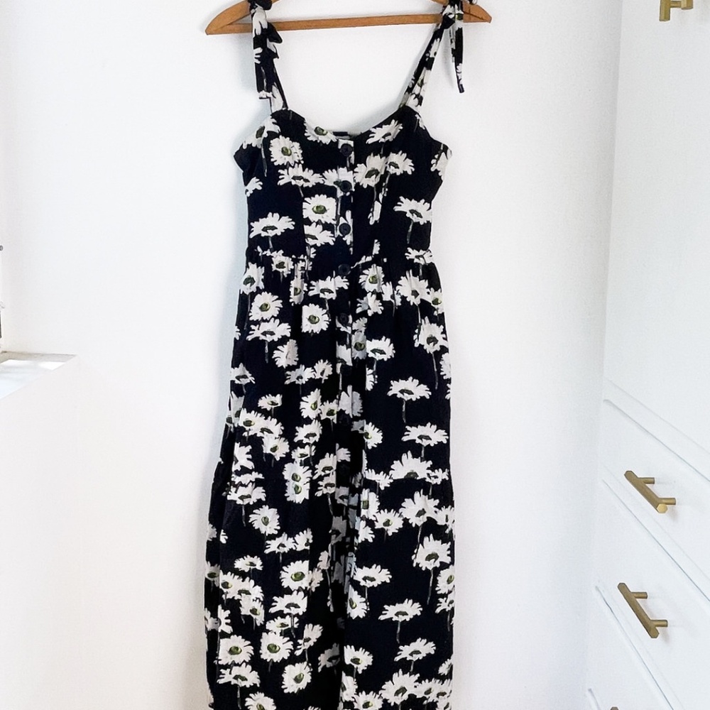 UO Positano Tie-Shoulder Daisy Midi Dress